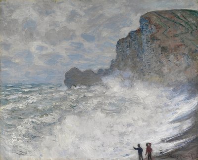 Tempo burrascoso a Étretat da Claude Monet