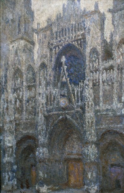 Cattedrale di Rouen, il portale; tempo grigio da Claude Monet