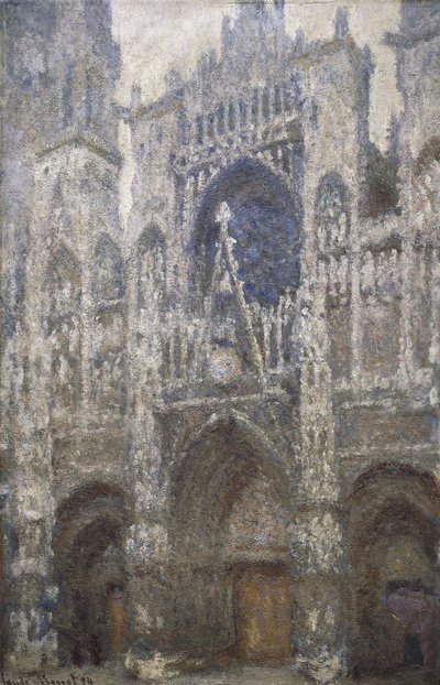 Cattedrale di Rouen, il portale ovest, Armonia in grigio, 1894 da Claude Monet