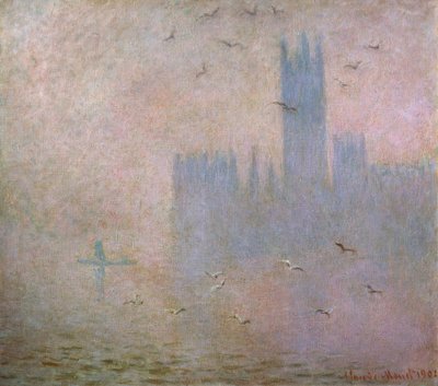 Gabbiani. Il Tamigi a Londra. Le Case del Parlamento, 1903-1904 da Claude Monet