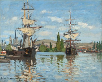 Navi alla Fondazione sulla Senna a Rouen da Claude Monet