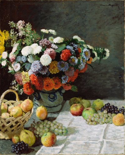 Natura morta con fiori e frutta, 1869 da Claude Monet