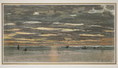 Tramonto sul mare, 1865-1870 da Claude Monet