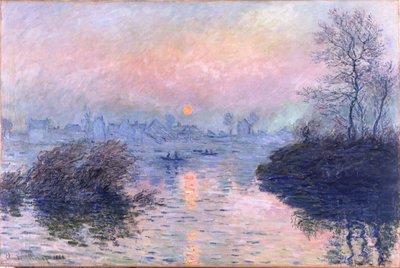 Tramonto sulla Senna a Lavacourt, effetto invernale da Claude Monet