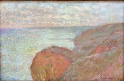 Sulla scogliera vicino a Dieppe, cielo nuvoloso da Claude Monet