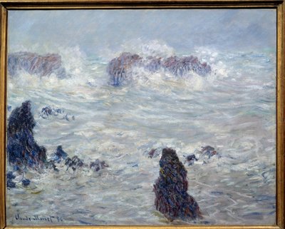 Tempesta, coste di Belle-Ile da Claude Monet