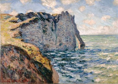 La scogliera di Aval, Étretat da Claude Monet