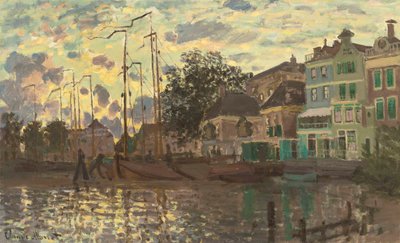 La diga a Zaandam, sera, 1871 da Claude Monet
