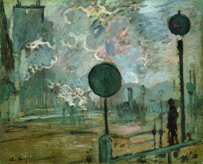La Gare Saint Lazare Le Signal da Claude Monet