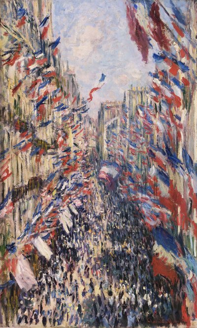 Rue Montorgueil a Parigi da Claude Monet