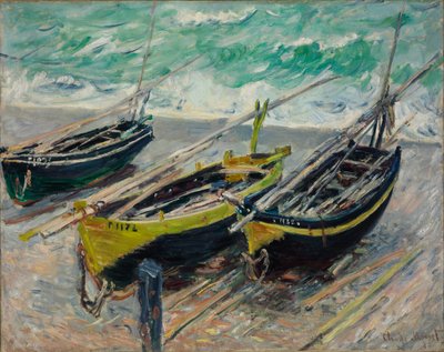 Tre barche da pesca da Claude Monet
