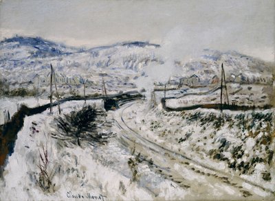 Treno nella neve ad Argenteuil da Claude Monet