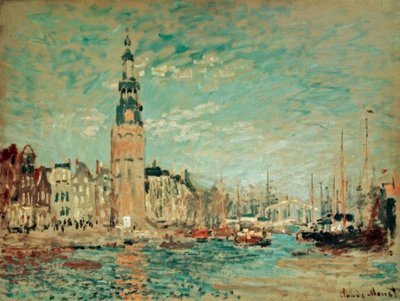 Vista della Torre Montalban, Amsterdam da Claude Monet