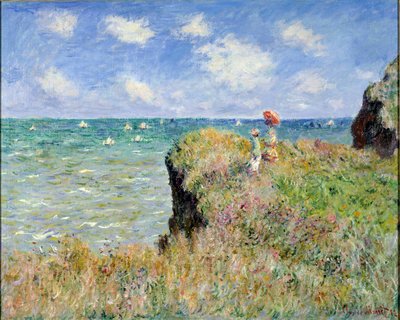 Passeggiata sul bordo della scogliera, Pourville da Claude Monet
