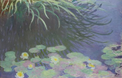 Ninfee con riflessi di erba alta, 1914-1917 da Claude Monet