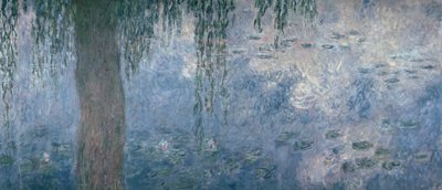Ninfee: Mattina con salici piangenti, 1914-18 (sezione destra) da Claude Monet