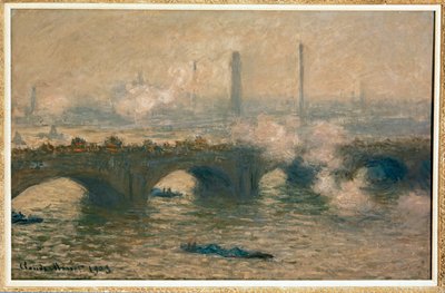 Ponte di Waterloo. Giornata grigia (olio su tela) da Claude Monet