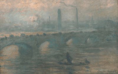Ponte di Waterloo, mattina nebbiosa da Claude Monet