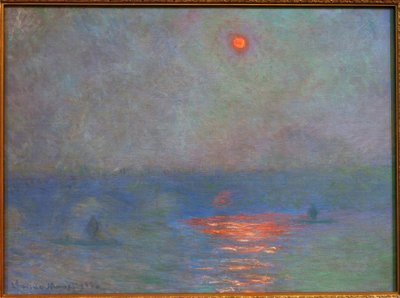 Ponte di Waterloo, sole nella nebbia da Claude Monet