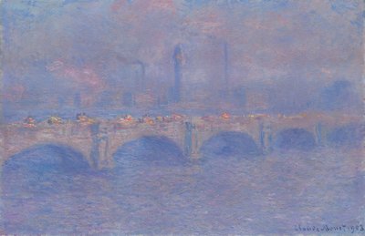 Ponte di Waterloo, effetto della luce solare da Claude Monet