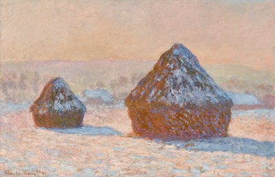 Pagliacci, Effetto neve, Mattina (Meules, Effet de Neige, Le Matin) da Claude Monet
