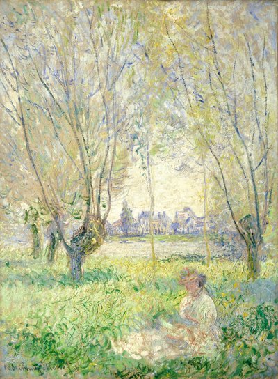 Donna seduta sotto i salici da Claude Monet
