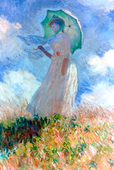 Donna con ombrello girata a sinistra, 1886 da Claude Monet