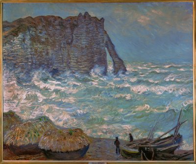 Étretat, mare agitato da Claude Monet