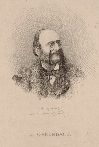 Ritratto di Jacques Offenbach 1819-1880, 1870 da Claude Nicolas Eugène Guillaumot