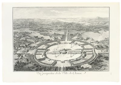 Veduta prospettica della città di Chaux, 1804 da Claude Nicolas Ledoux
