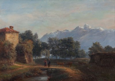 Mura delle fortificazioni di Grenoble sul lato di Île Verte da Claude Pollet