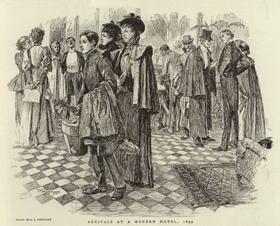 Arrivi in un hotel moderno, 1895 da Claude Shepperson