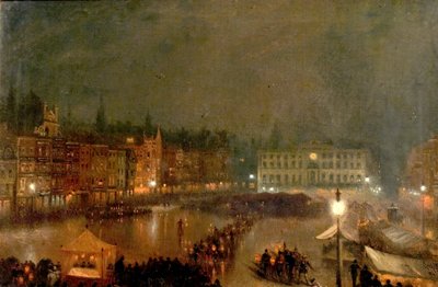 Fiaccolata dei Robin Hood Rifles, Piazza del Mercato di Nottingham, 1896 da Claude T. Stanfield Moore