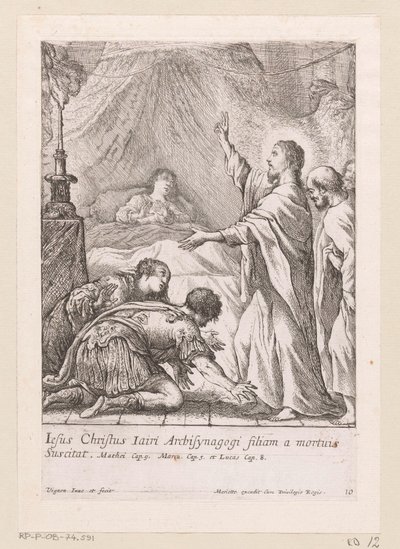 Cristo risveglia la figlia di Giairo da Claude Vignon
