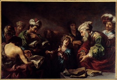 Gesù tra i dottori da Claude Vignon