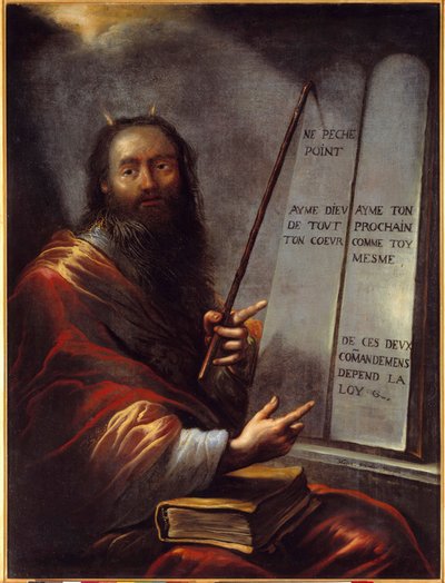 Mosè e le Tavole della Legge da Claude Vignon