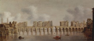 Veduta del London Bridge da Claude de Jongh