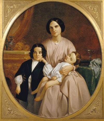 Ritratto della Moglie e dei Figli del Pittore da Claudi Lorenzale