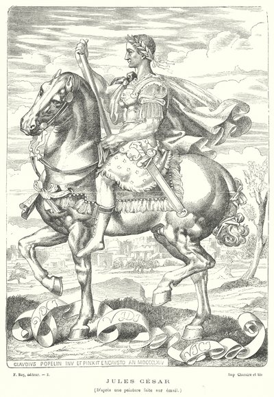 Giulio Cesare, soldato e politico romano da Claudius Popelin