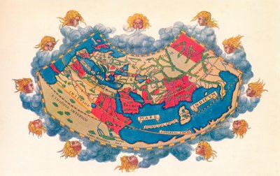Mappa del mondo di Tolomeo c. 150 d.C., 1912 da Claudius Ptolemy
