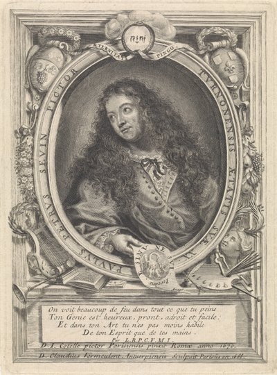 Ritratto del pittore Petrus Paulus Sevin di Tours da Claudius Vermeulen