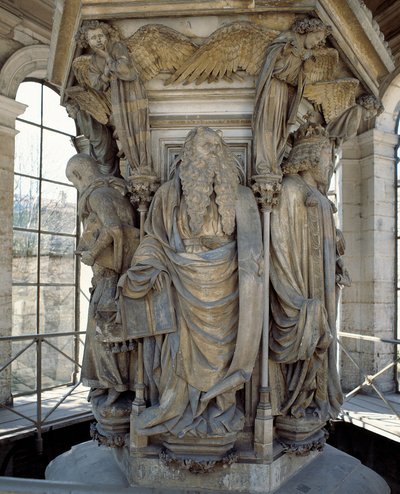 La base del Pozzo di Mosè mostra i profeti che preannunciarono la venuta di Cristo (scultura) da Claus Sluter