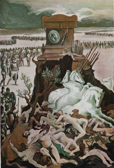 Il funerale di Patroclo. Illustrazione di Clement Gontier (1876-1918) per 