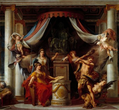 Allegoria della Rivoluzione: Minerva consegna a Ercole il decreto che abolisce i vizi dell