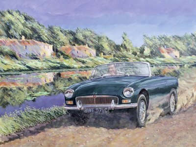 MGB presso un canale francese da Clive Metcalfe