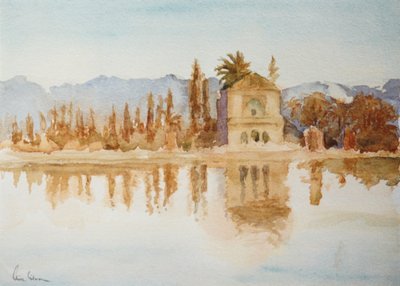 Menara, sunset, 2000 (watercolor) da Clive Wilson