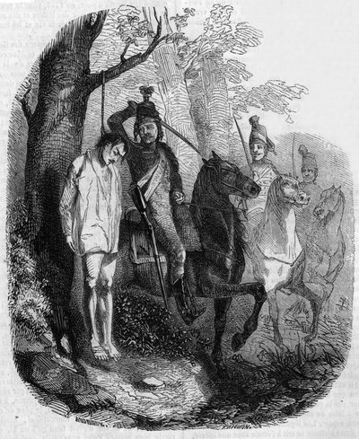Claude Rameau catturato dagli ussari da Clément Auguste Andrieux