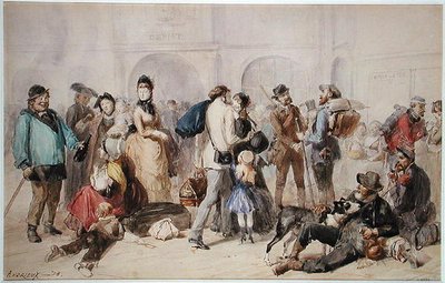 La concourse alla vecchia Gare de Lyon, 1873 da Clément Auguste Andrieux