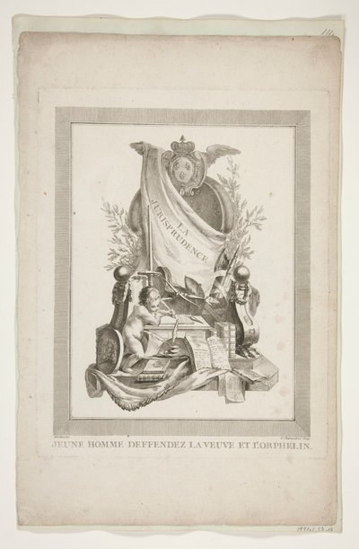 Undici fogli da Nouveaux Trophees et Cartouches rappresentant les arts et les sciences da Clément Pierre Marillier