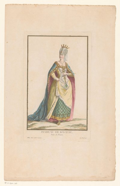 Ritratto di Isabella di Baviera, regina di Francia da Clément Pierre Marillier